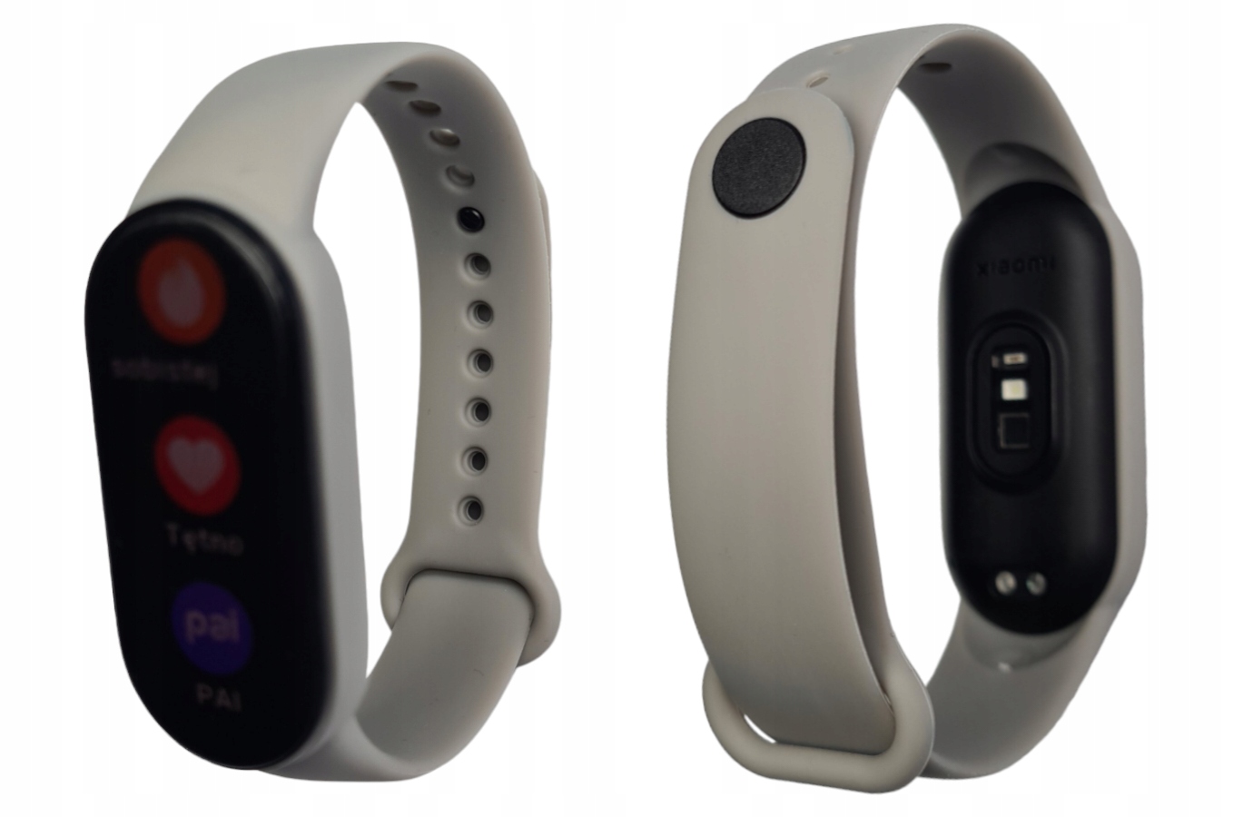 Szaro Popielata Opaska do Xiaomi Mi Band 7 Stonowany Pasek Silikonowy