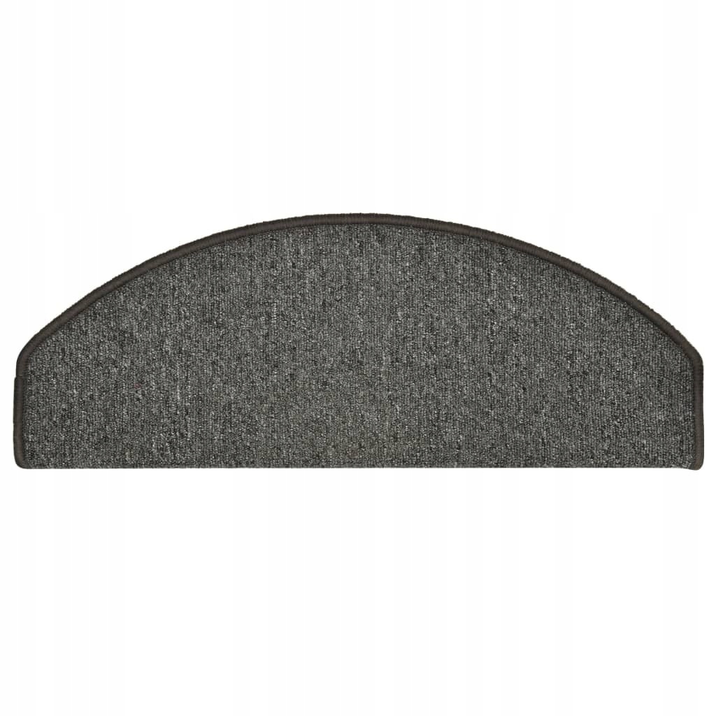 NAKŁADKI NA SCHODY 15 SZT CIEMNOSZARE 65X24X4CM Materiał tkanina