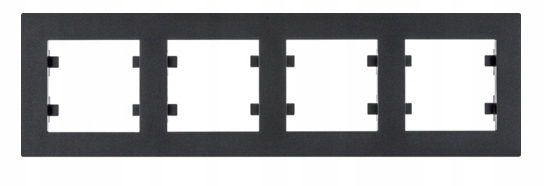 

Hager Lumina Intense Ramka 4-krotna czarna WL5743