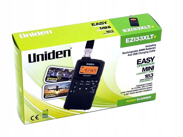 

Uniden EZI33XLT+ nowy model skaner Vhf Uhf airband