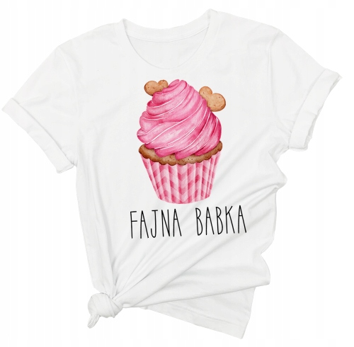 

Śmieszna koszulka babka z nadrukiem L/XL