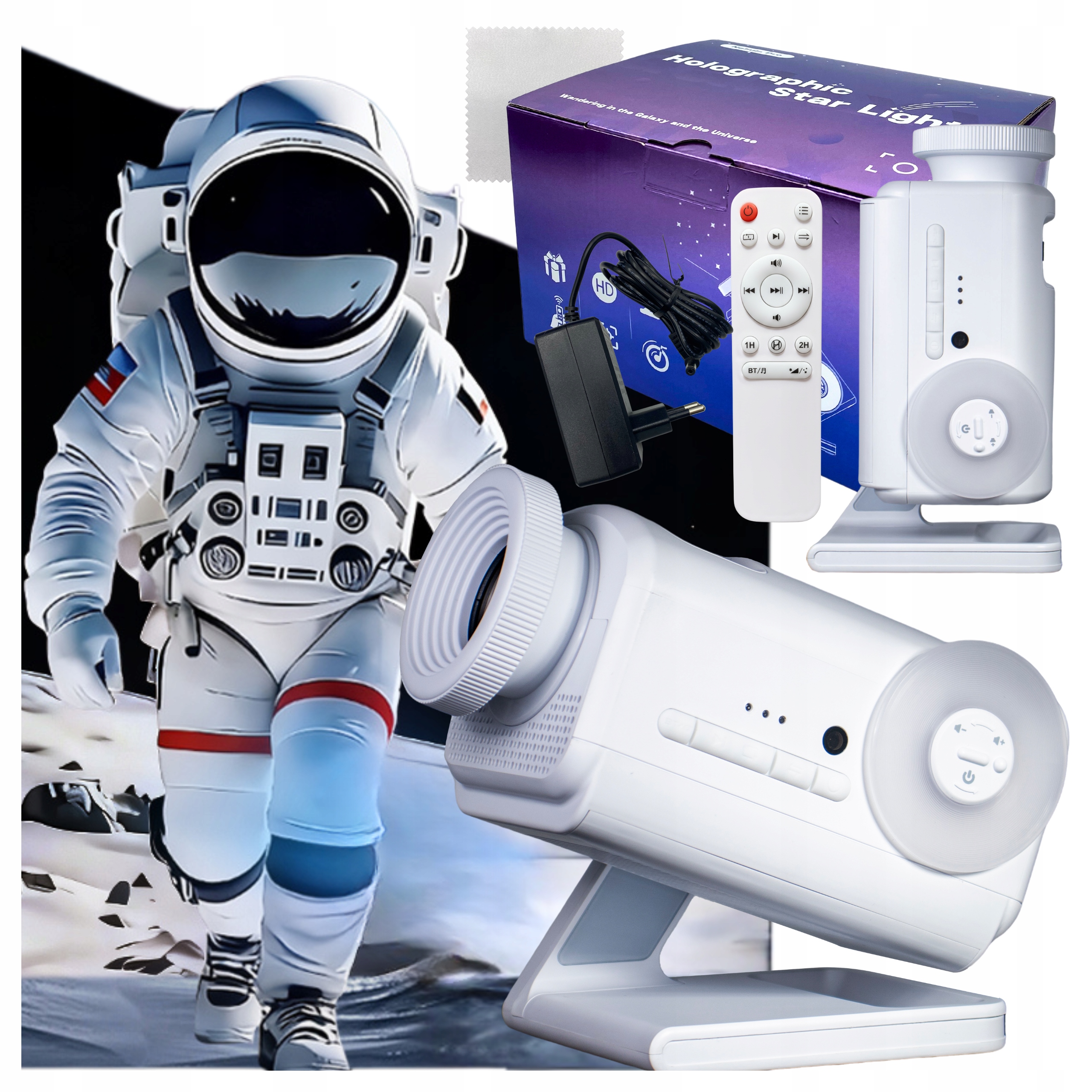 Projektor 3D Hologram Trójwymiarowy Rzutnik 60 video Bluetooth bez Gogle Vr