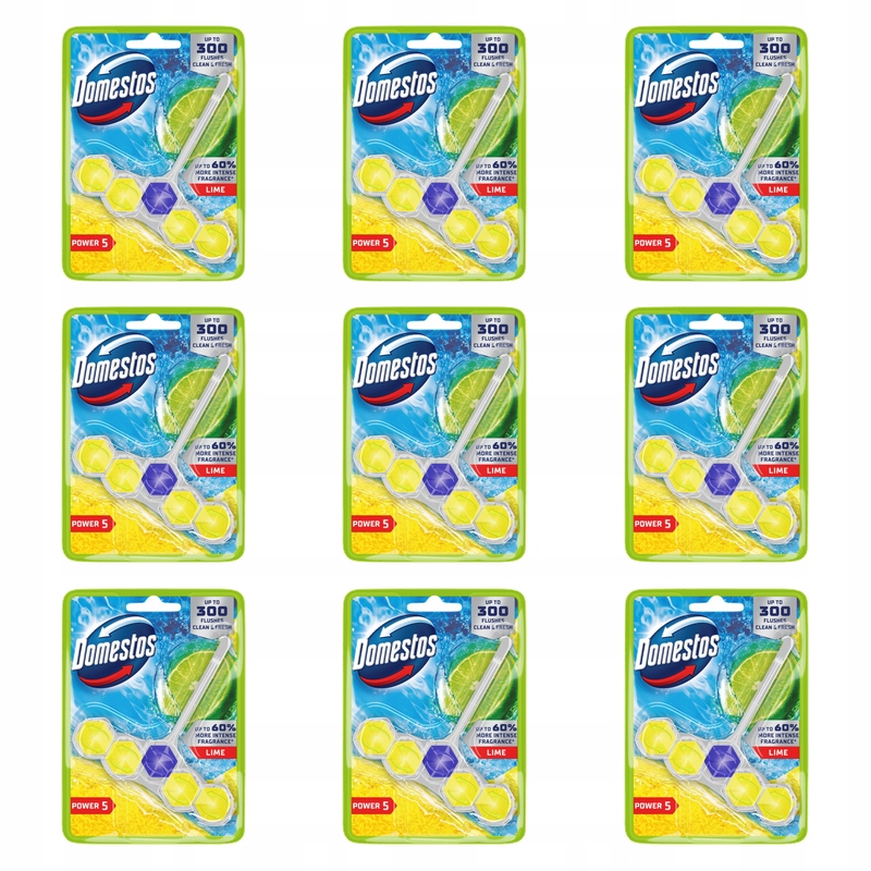 Domestos Toaletní kostka Power 5 Lime 50 g X9