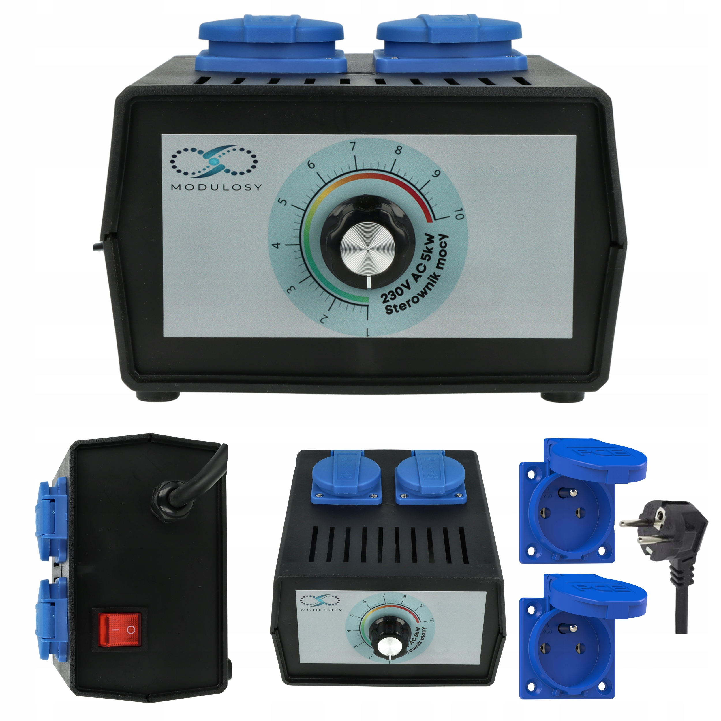 REGULATOR NAPIĘCIA OBROTÓW SILNIKA MOCY GRZAŁKI 3500KW 2xGN TABLICOWE 230V