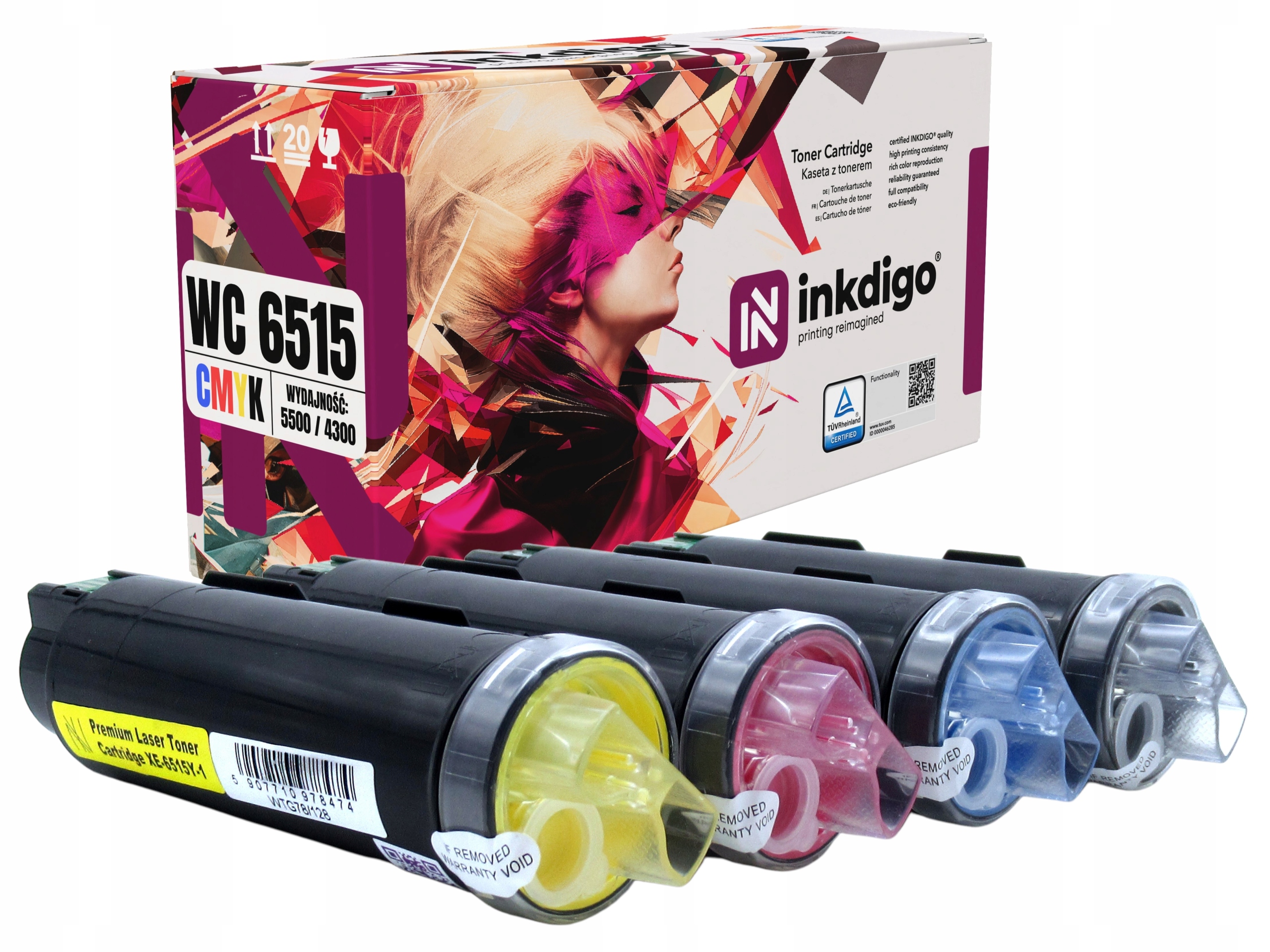 4x Toner Cmyk pro Tiskárnu Xerox Phaser 6510 Workcentre 6515 106R03488