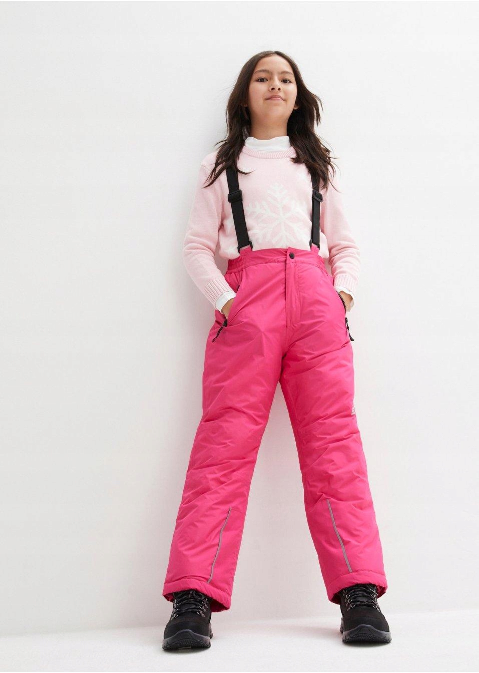 SPODNIE NARCIARSKIE DZIEWCZĘCE BONPRIX 122