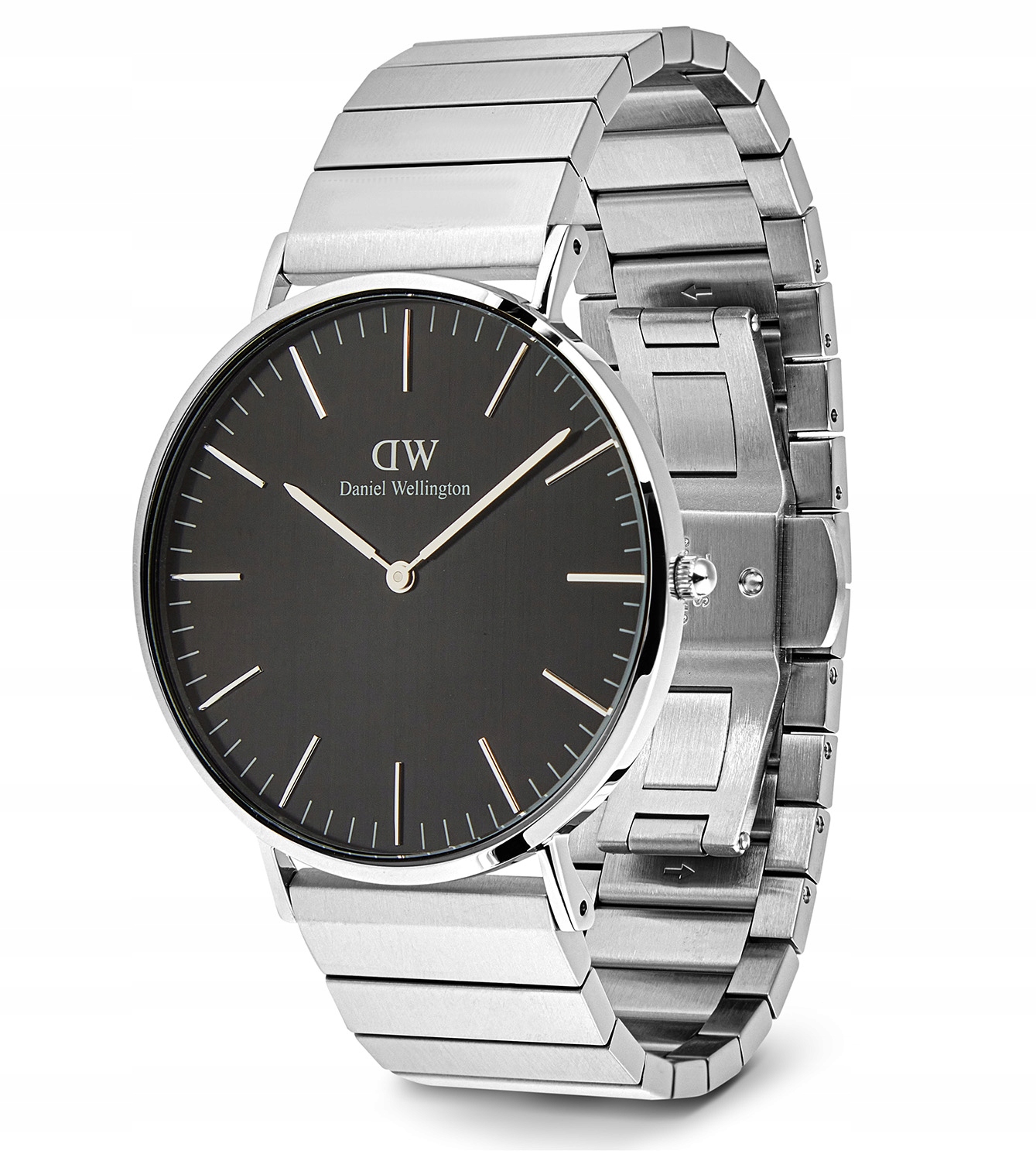 Zegarek męski Daniel Wellington srebrny na bransolecie modny