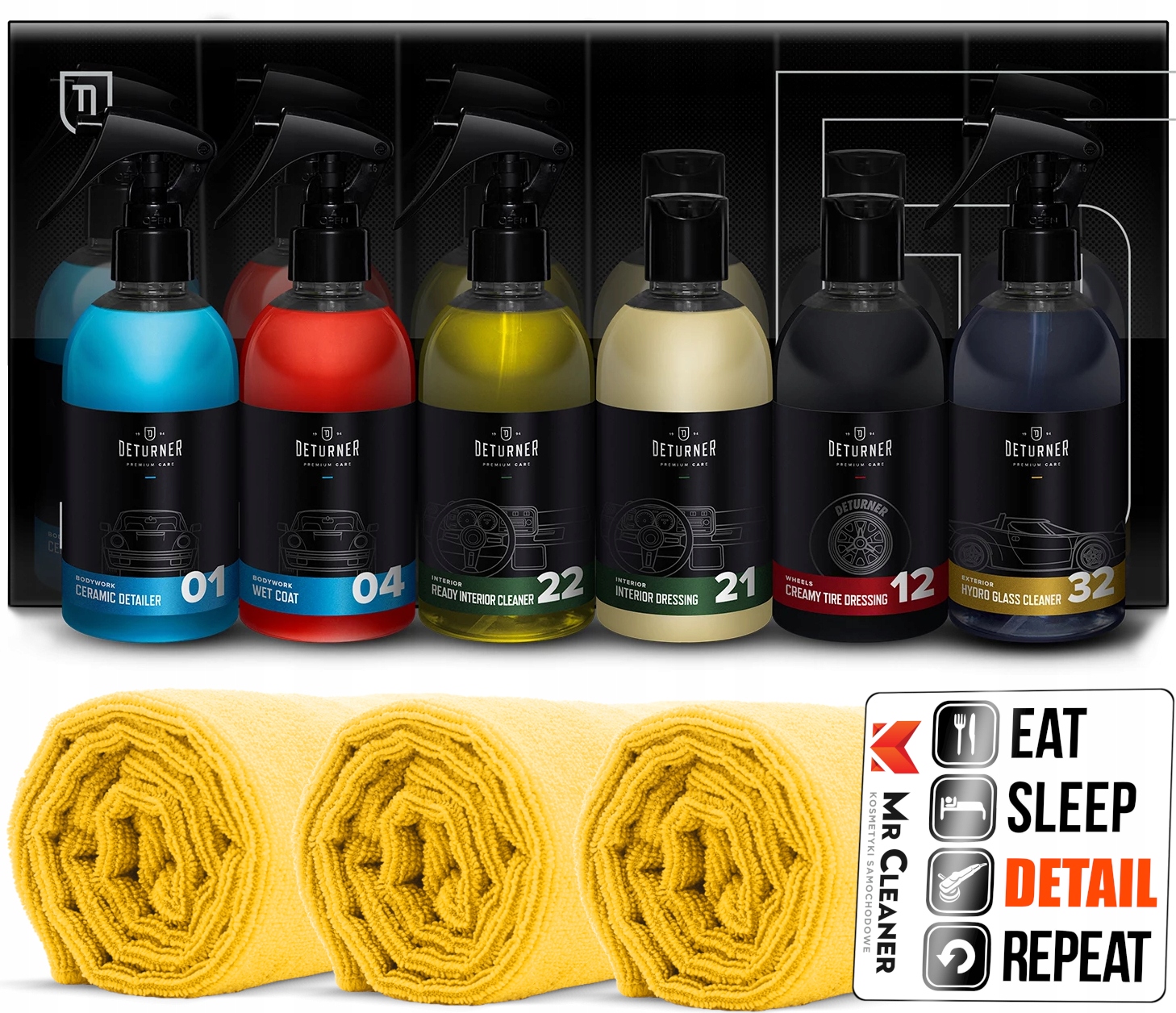 Deturner Detailing Set Набор из 6 автомобильных туалетных принадлежностей