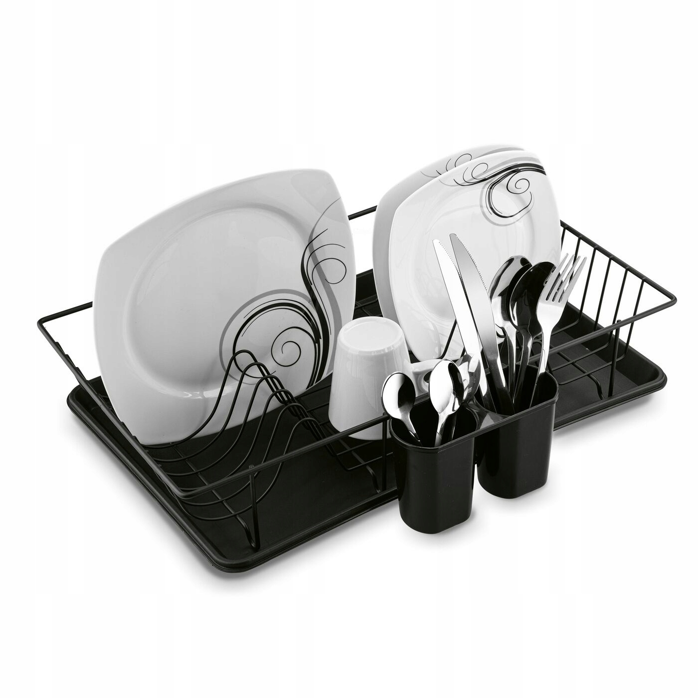 

Suszarka do naczyń Ociekacz na sztućce Taca czarna