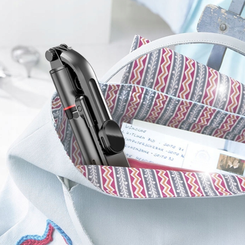 Selfie Tyč S Led Lampami Stativ Dálkové Ovládání Bt 3V1 Pro Smartphone Selfie Tyč