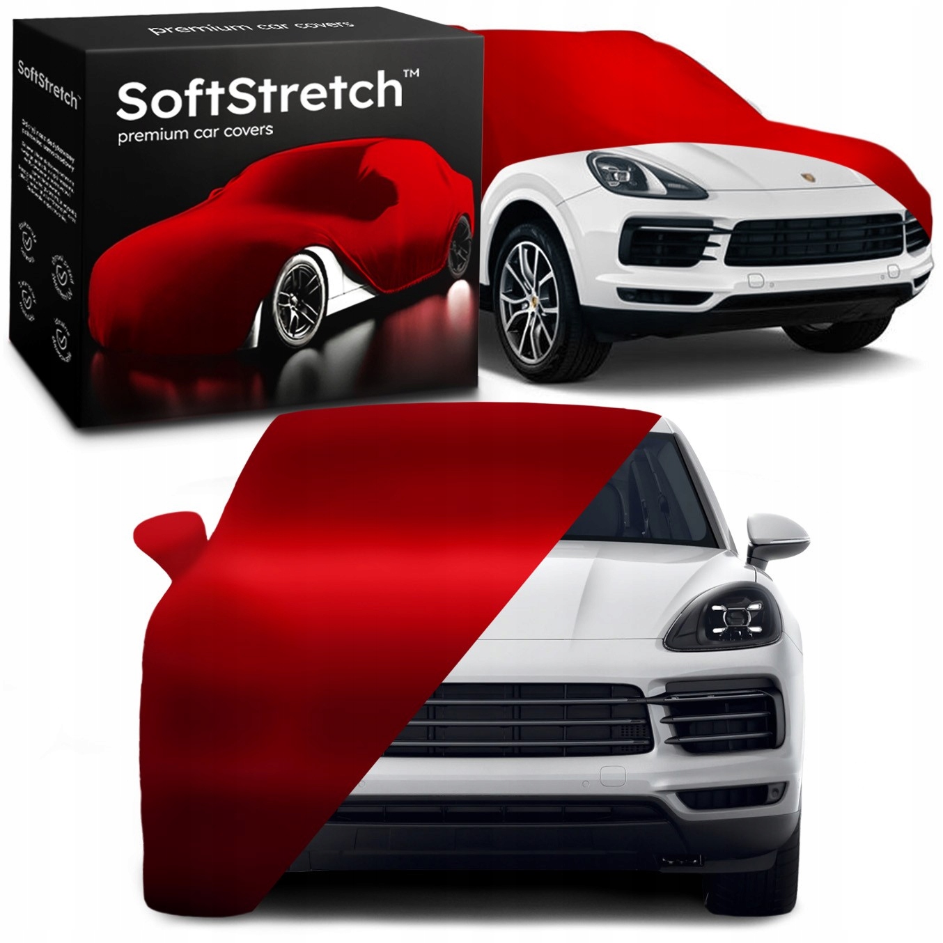Autopotah SoftStretch pro Porsche Cayenne III červený