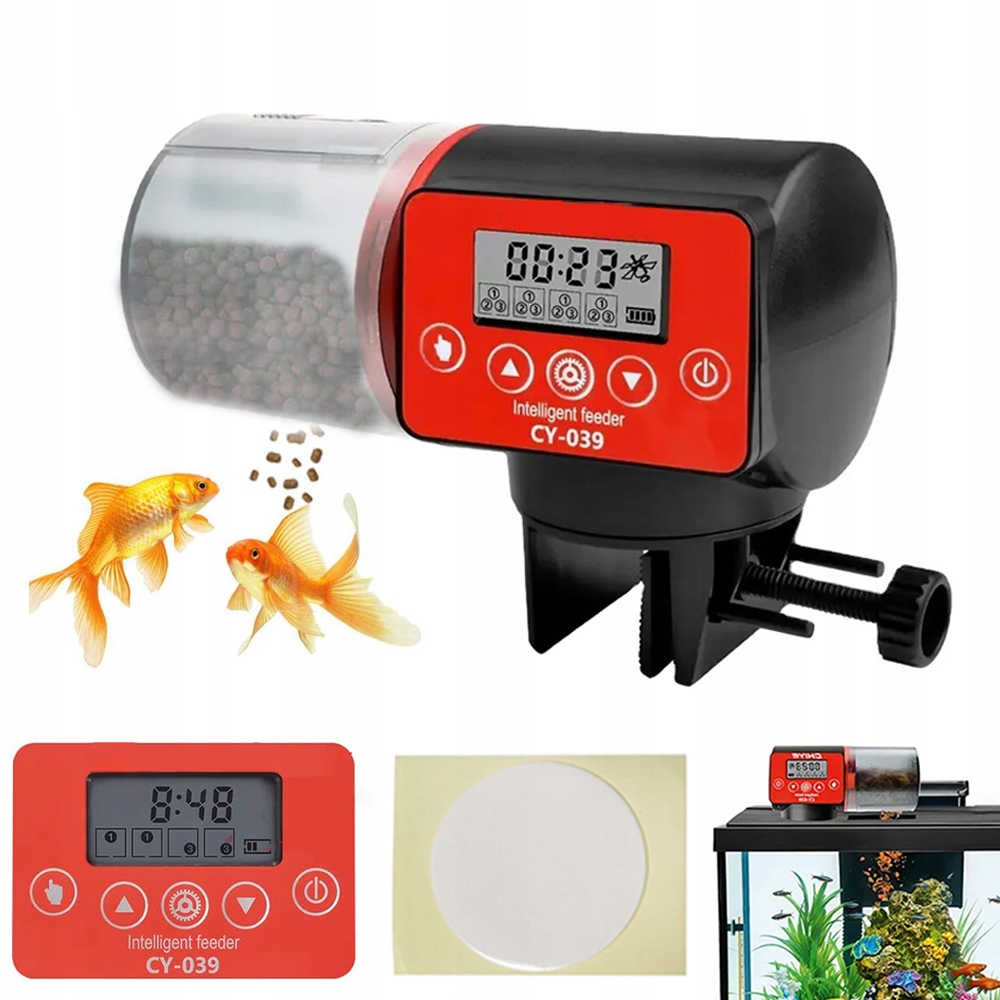 Levně Krmítko Pro Zlaté Rybky Pro Želvy, Automatické Akvarijní Krmítko 200 ML
