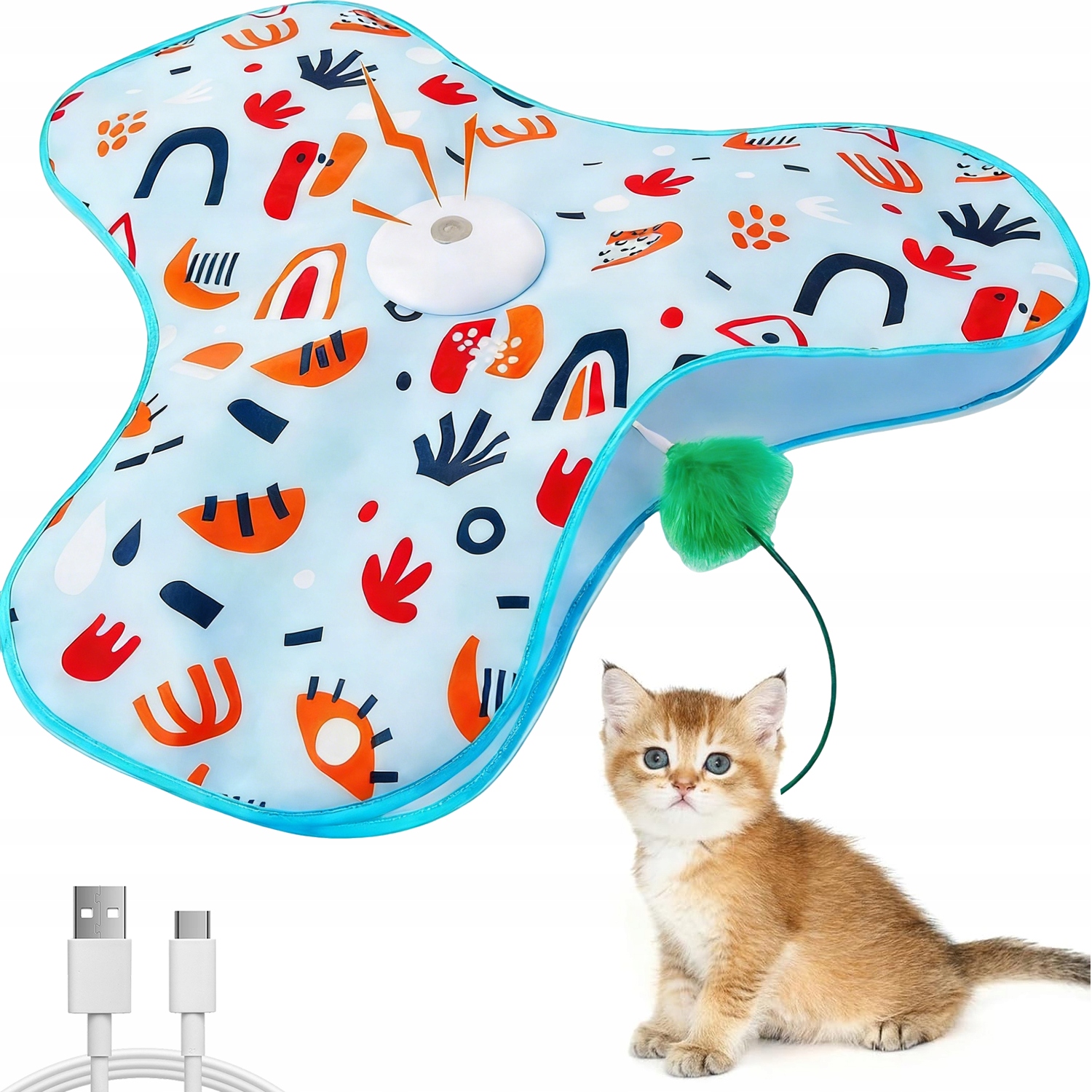 Levně Pro Kočky Automatická Interaktivní Hračka Zábava se zvuky myší 62 cm