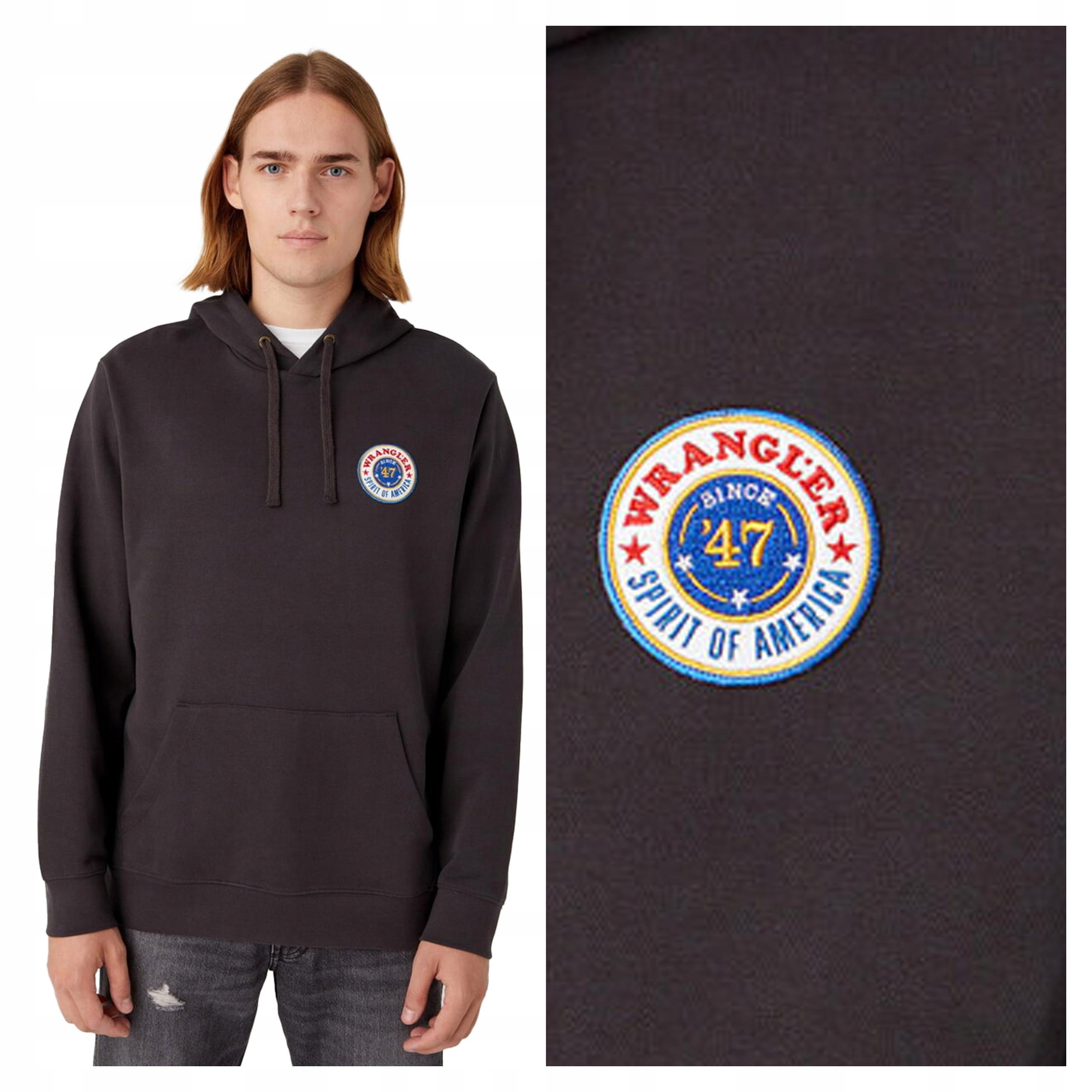 Pánská mikina mikina Wrangler Logo Hoodie Faded XL