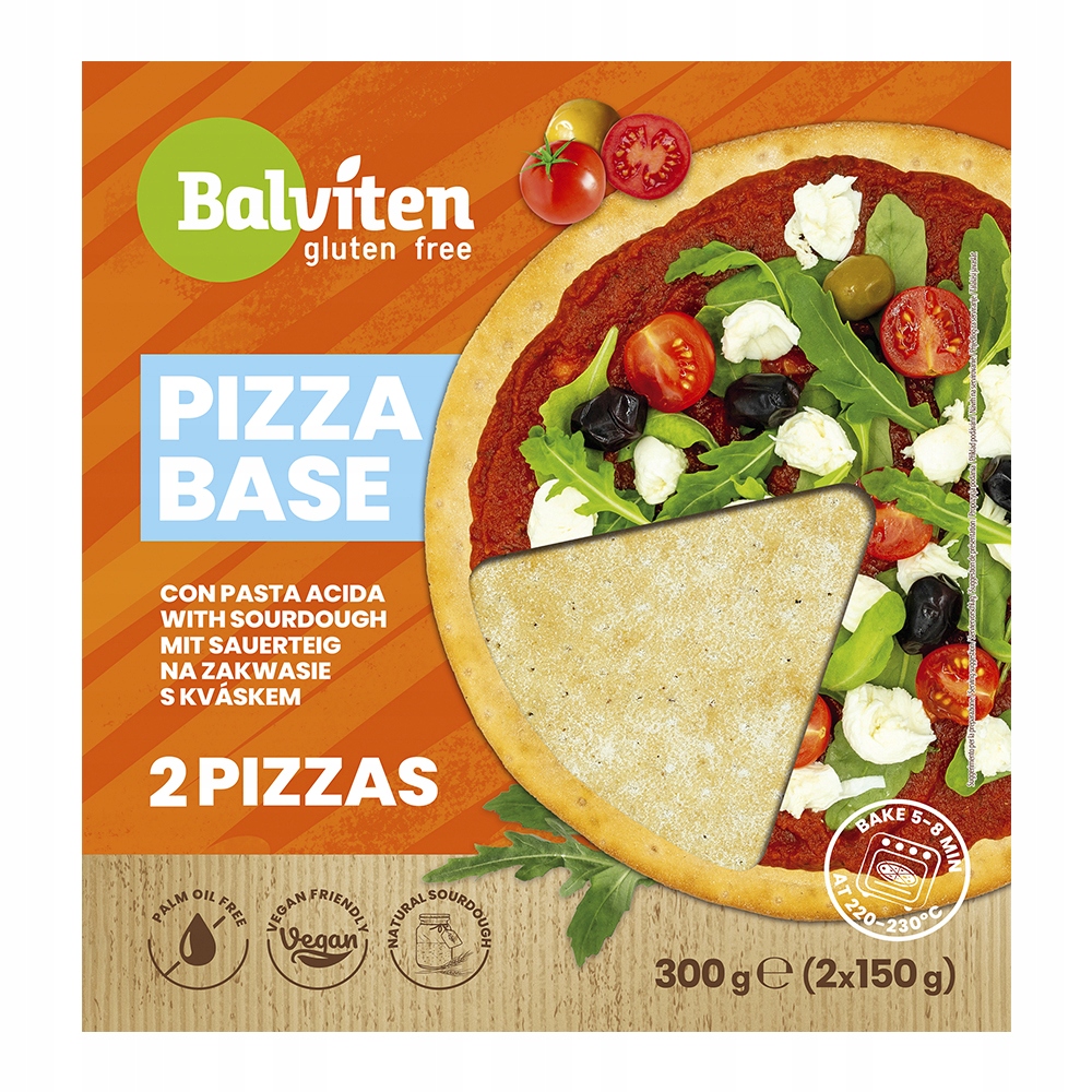 Balviten Spody na pizzu 2x150 g, bezlepkový výrobek, Sada: 5 ks