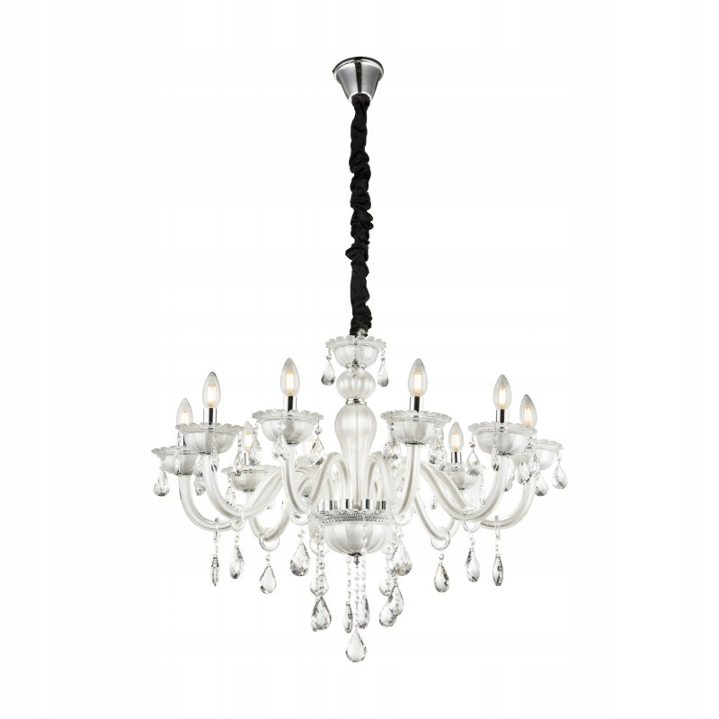 Luster Teejay 64118-10 klasický biely krištáľový 10xE14 Globo