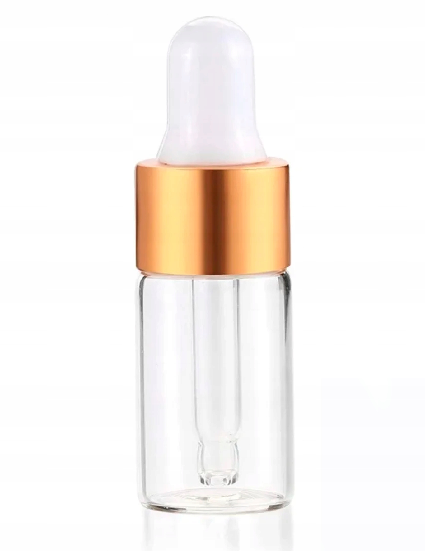 BUTELKA SZKLANA 3 ML Z PIPETĄ ZŁOTO BIAŁĄ NA SERUM OLEJEK Pojemność 3 ml