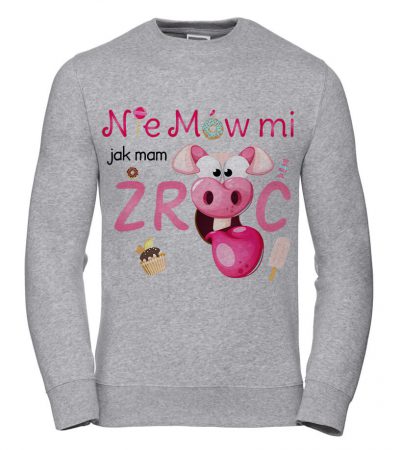Dámská Mikina Don't Tell Me How to Eat XL šedá, Dárek Pro Ni , pro něj