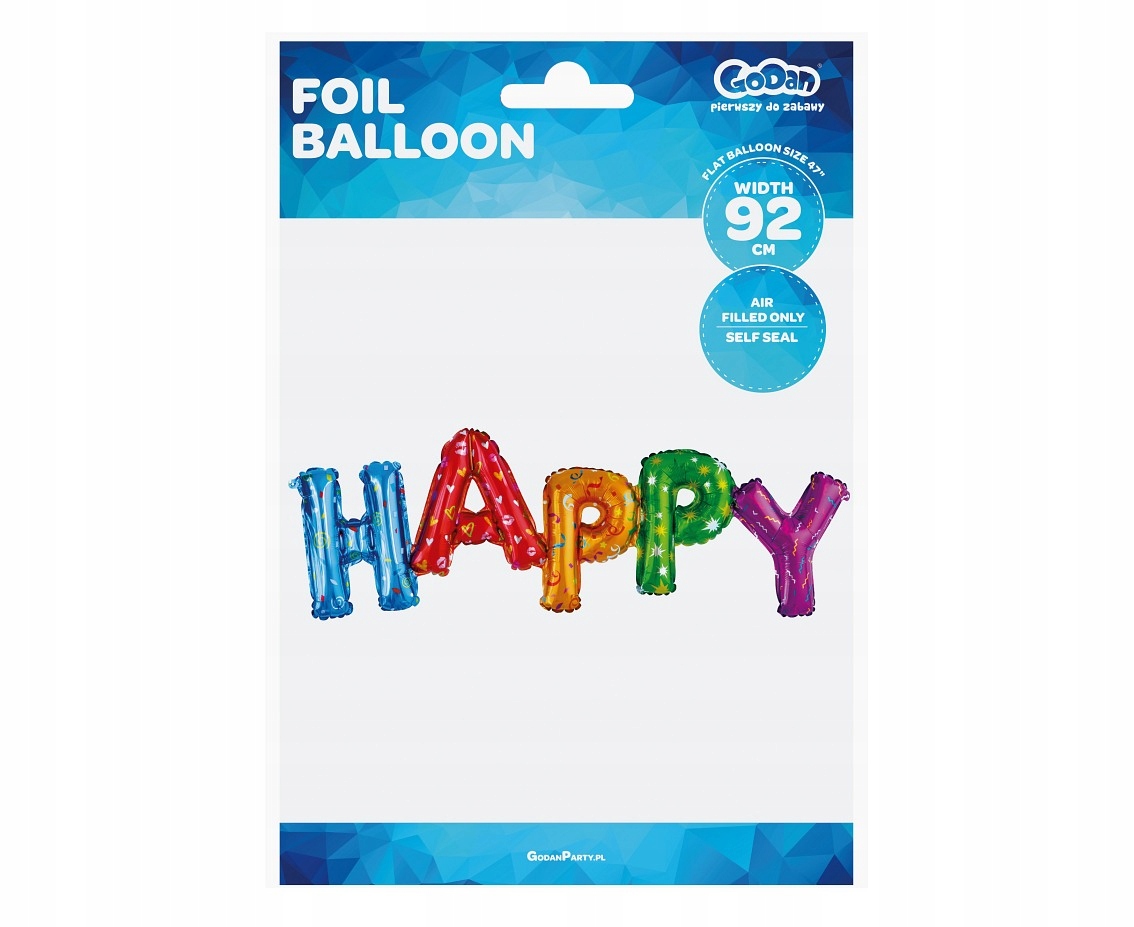 balon foliowy  napis HAPPY 92cm |  HS-NHP47 — 3