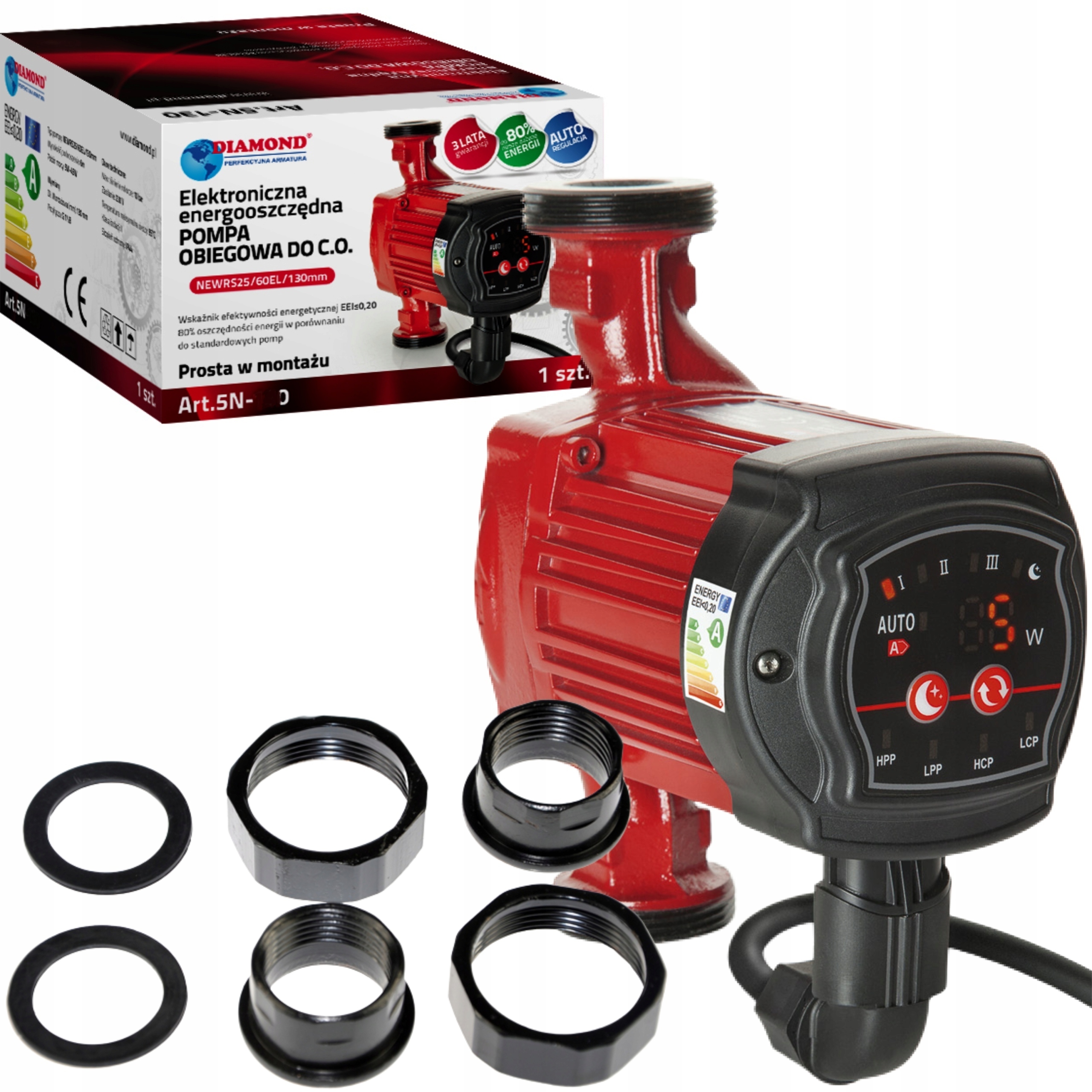

Diamond Pompa Obiegowa C.o Elektroniczna 25-60/180
