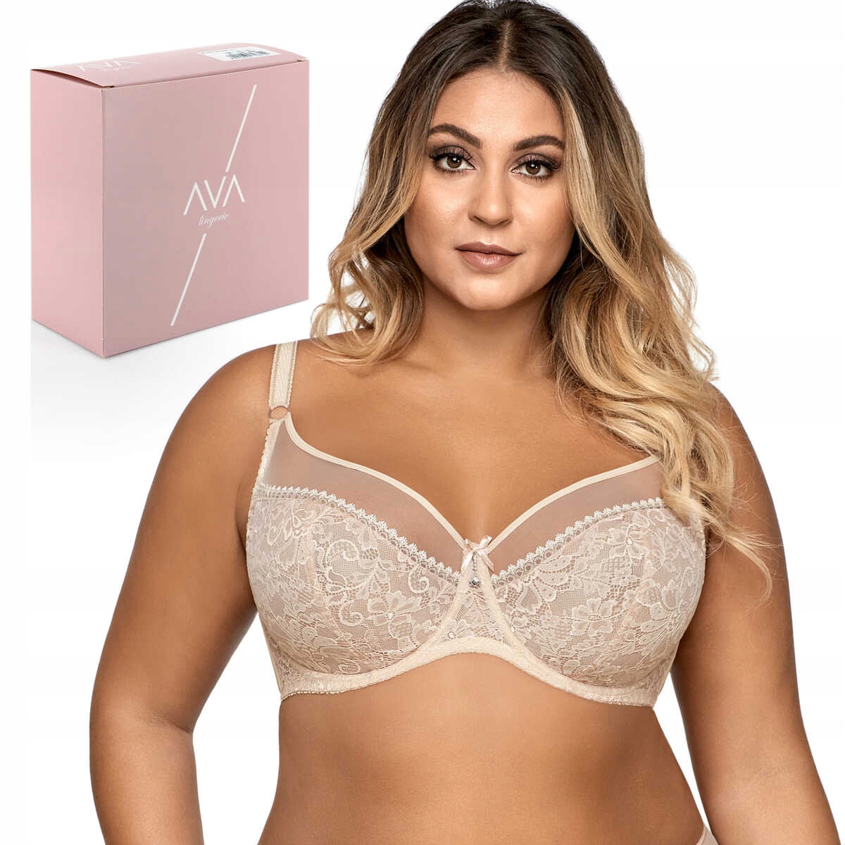 AVA Biustonosz 1396 Crystal beżowy 75G