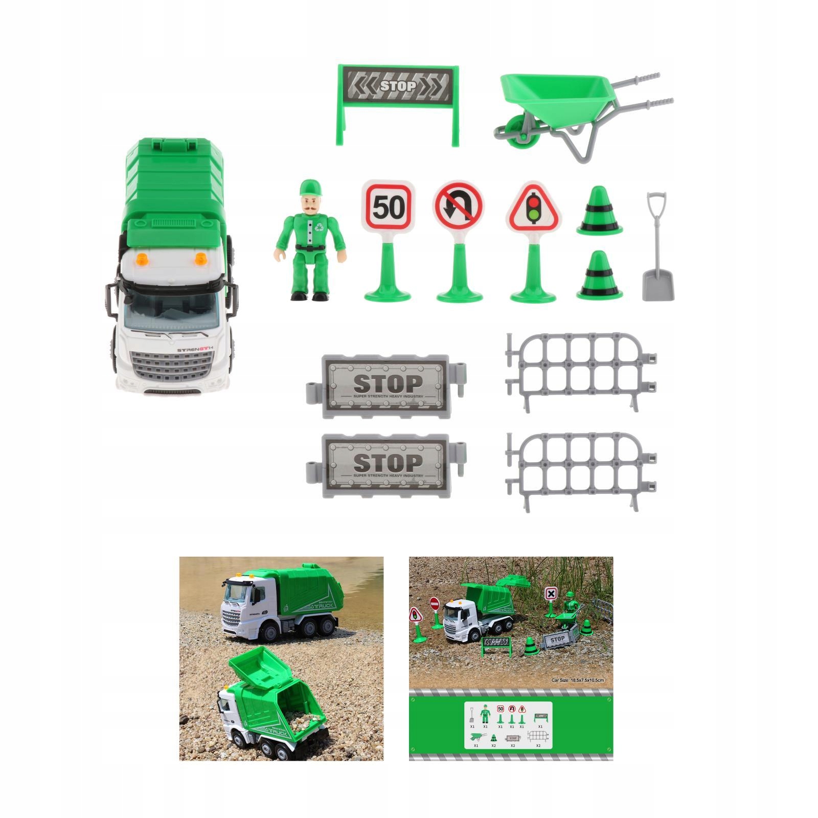 Pojazdy Śmieciarka dla 6 lat, model Materiał inny