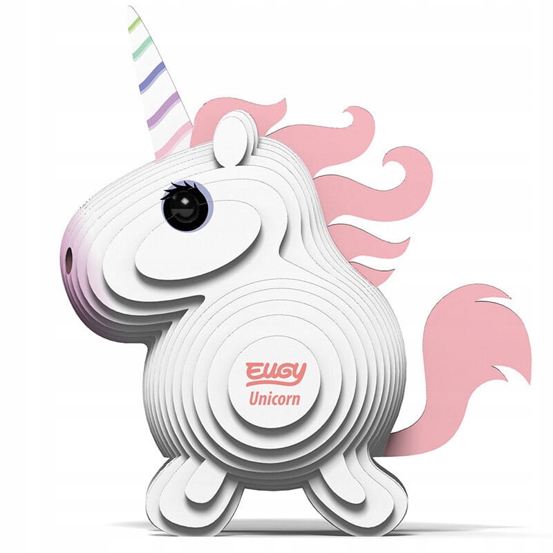 Jednorożec Różowy Eugy. Eko Układanka Puzzle 3D Kod producenta EG_014