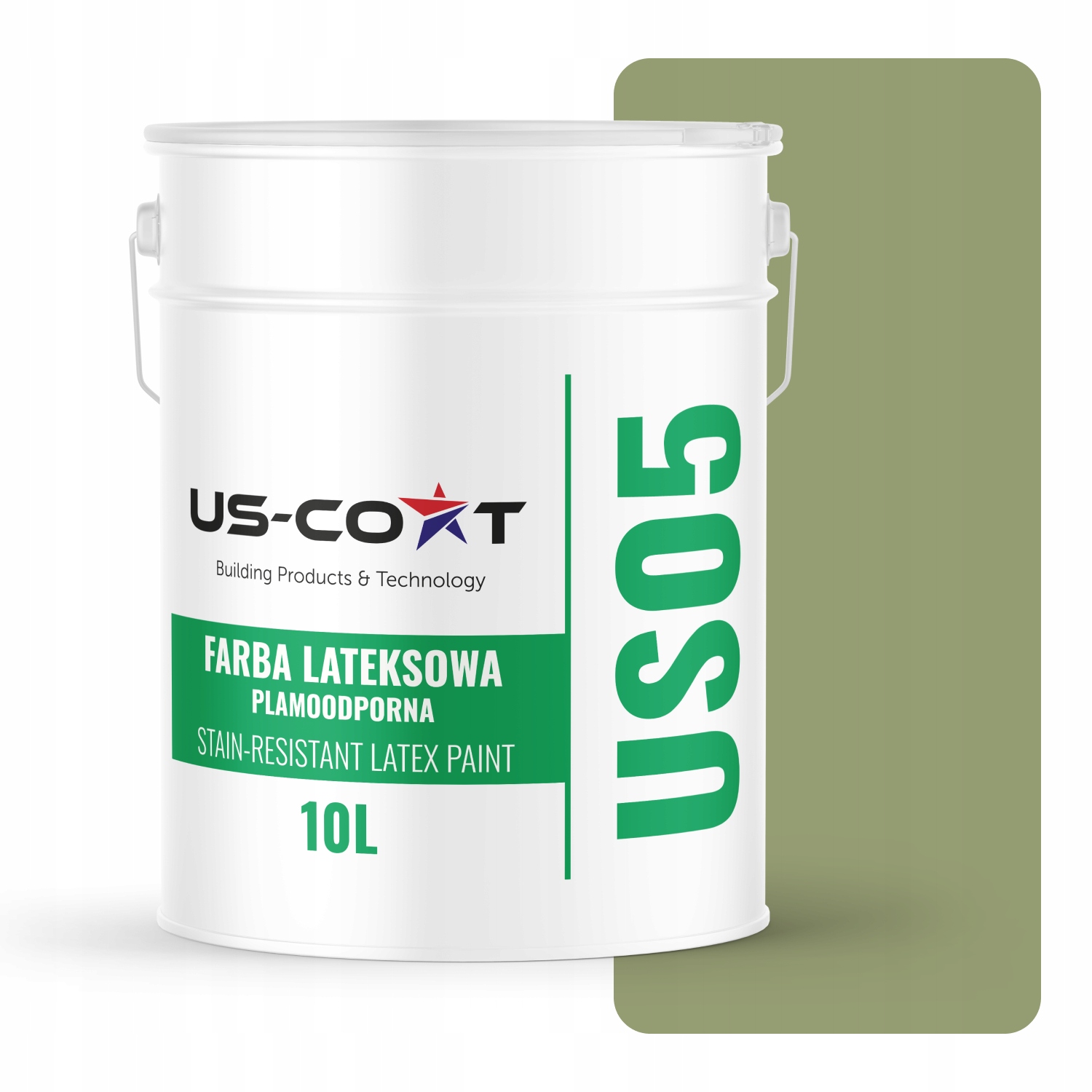 Latexová Farba Odolná Voči Škvrnám Zhnitá Zelená Tmavá H2231 10L Matná
