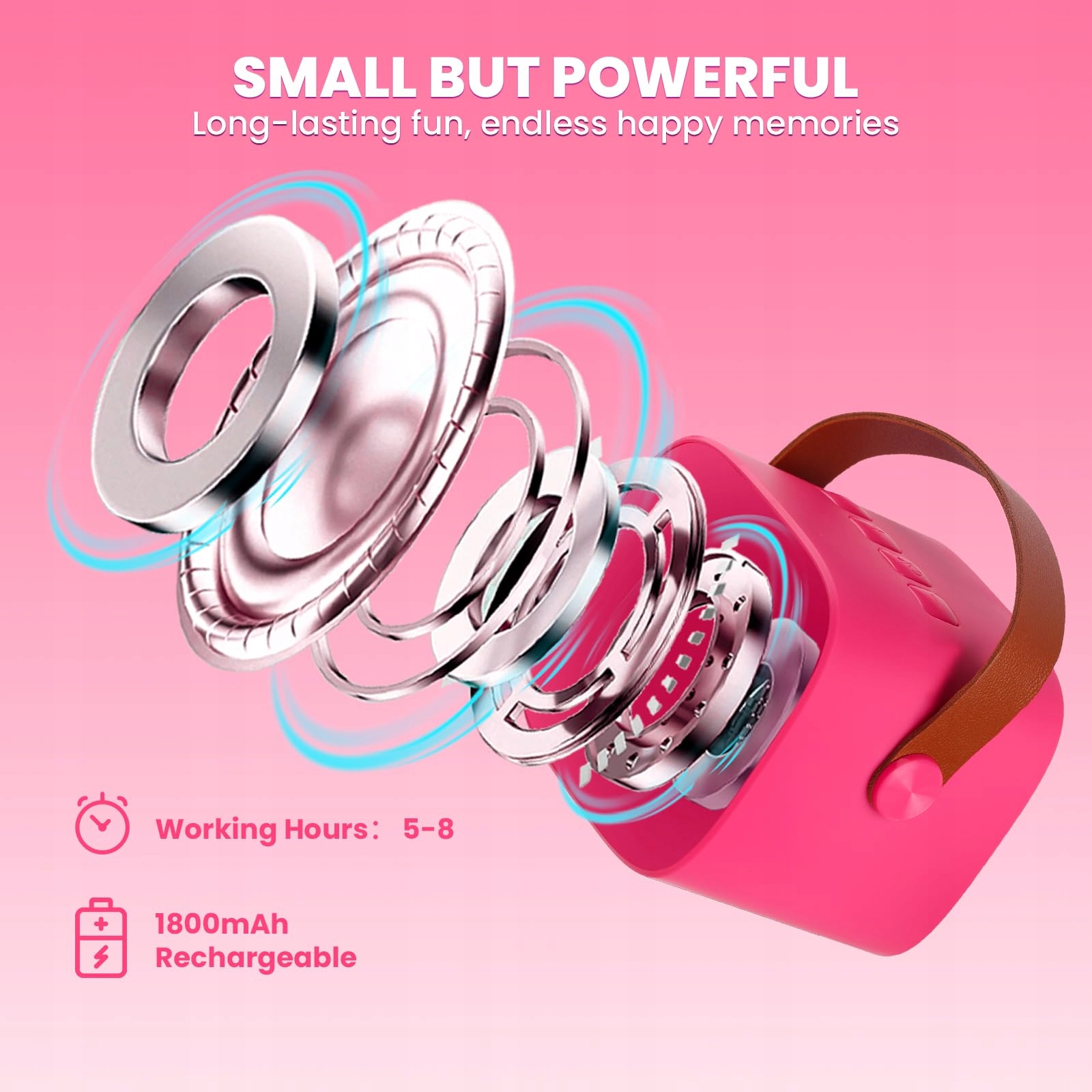 KARAOKE MASZYNA DLA DZIECI Mikrofon Bluetooth Prezent Dla Dziewczynek — miniatura 4