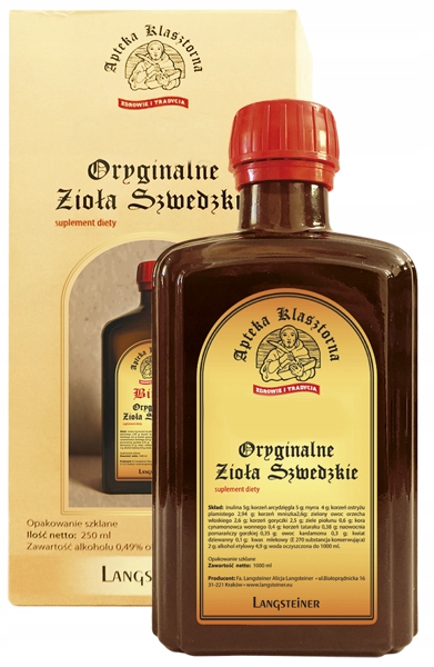 

Oryginalne Zioła Szwedzkie Apteka Klasztorna 1L