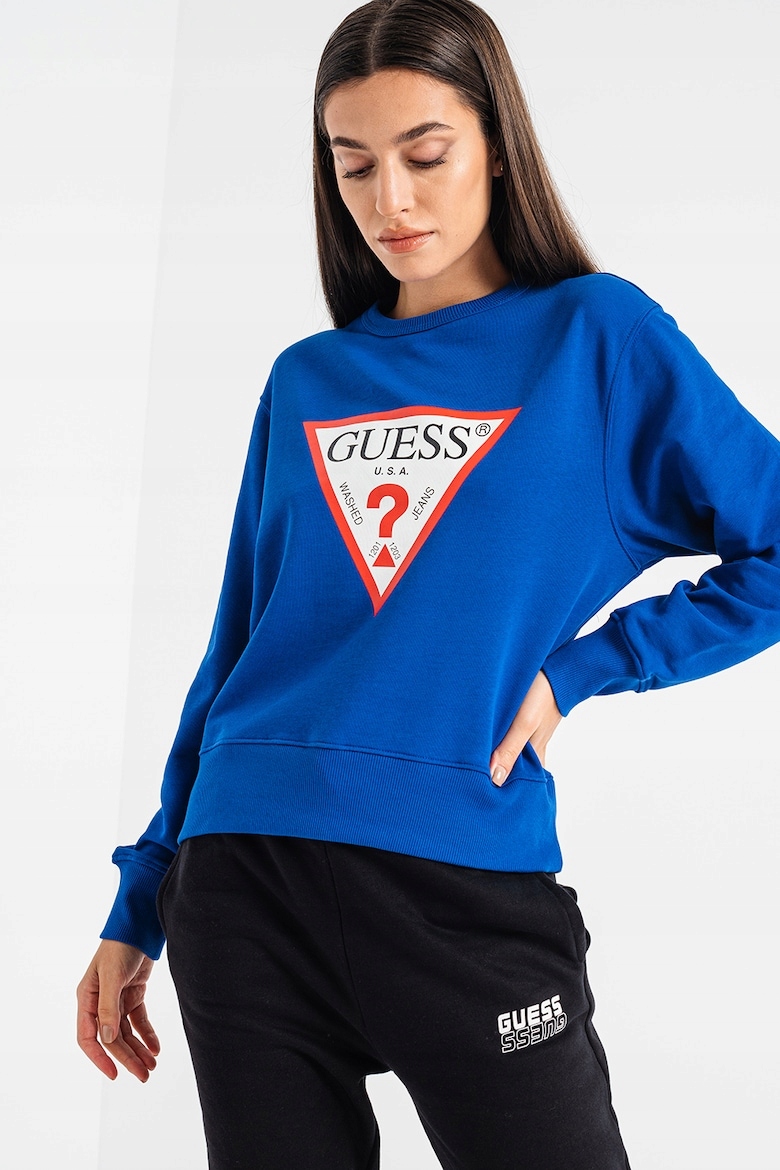 Mikina Guess modrá s logem velikost Xs