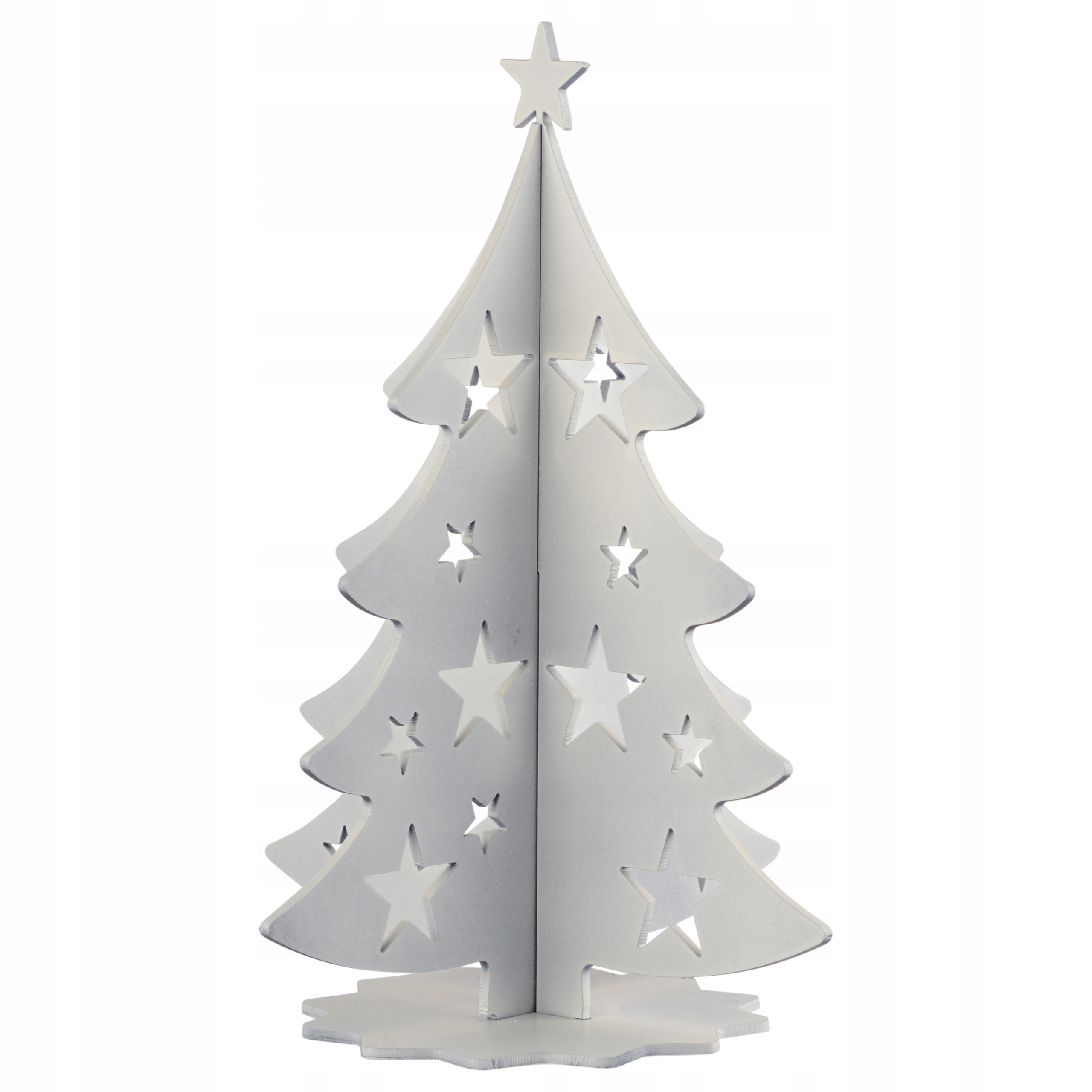 CHOINKA metalowa 3D DEKORACJA OZDOBA ŚWIĄTECZNA LOFT biała