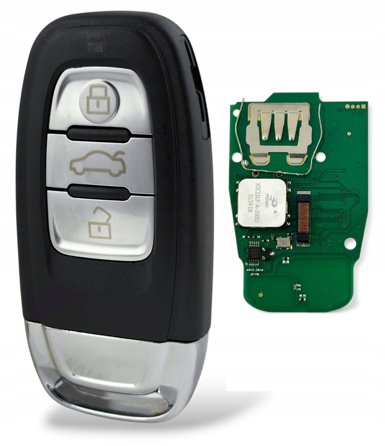 Pilotní klíček Audi Keyless A4 A5 Q3 Q5 Q7 433 MHz PCF7945AC iD50