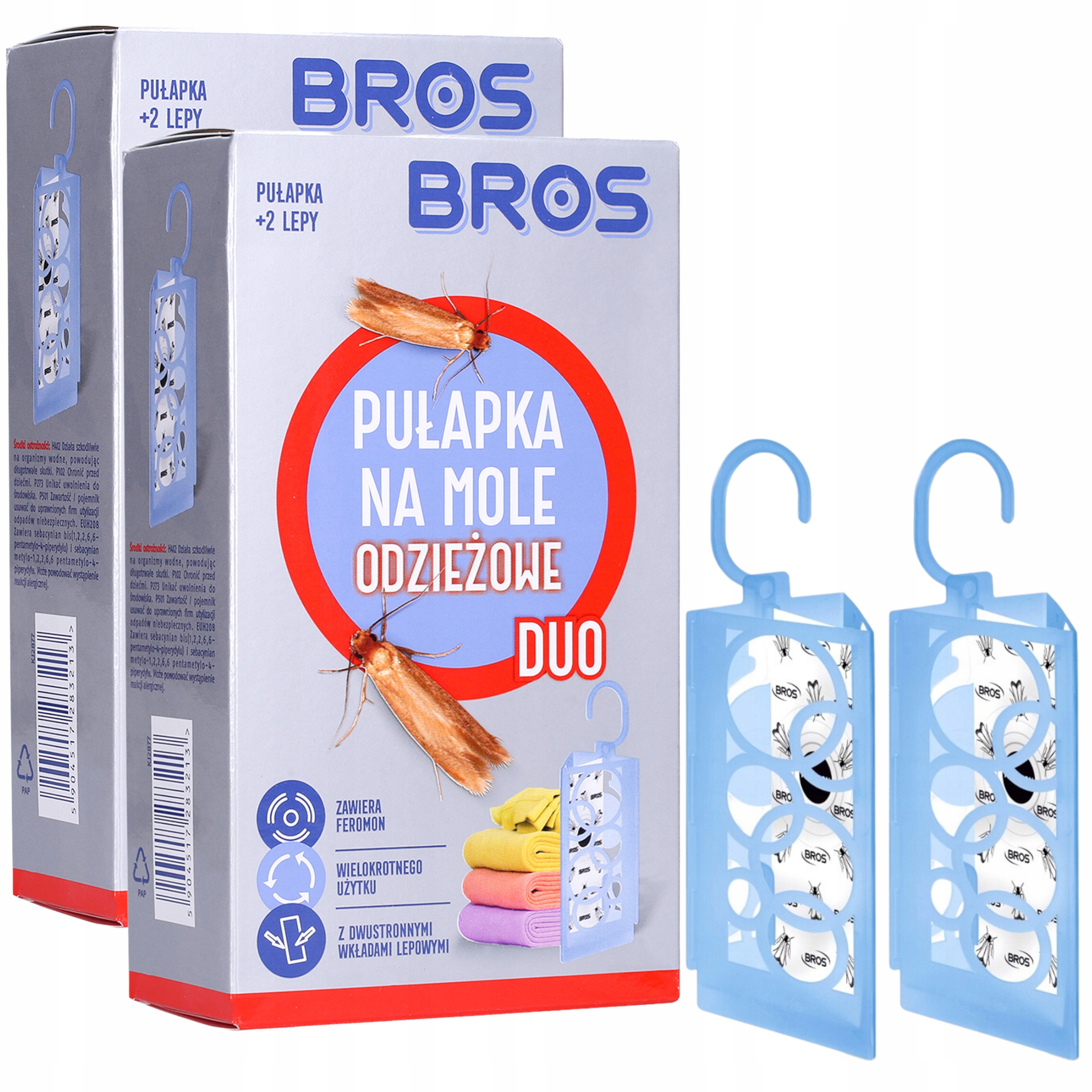 

2SZT Pułapka Na Mole Odzieżowe Duo Bros +4 wkłady