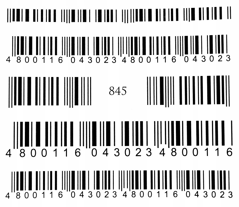 

Naklejki wodne na paznokcie Kod Kreskowy 845