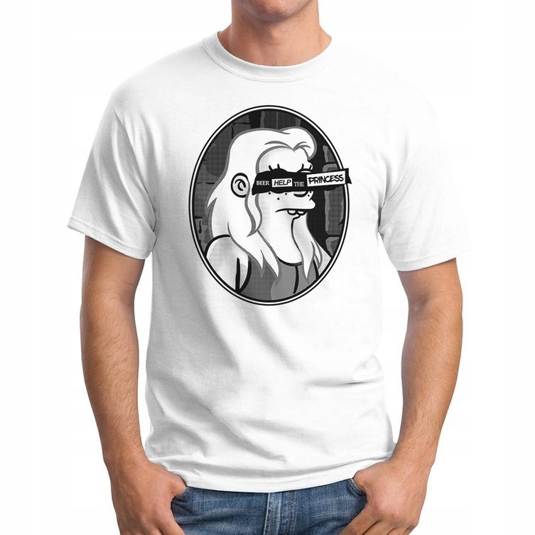 

Koszulka T-Shirt Beer Help The Princess Bean L