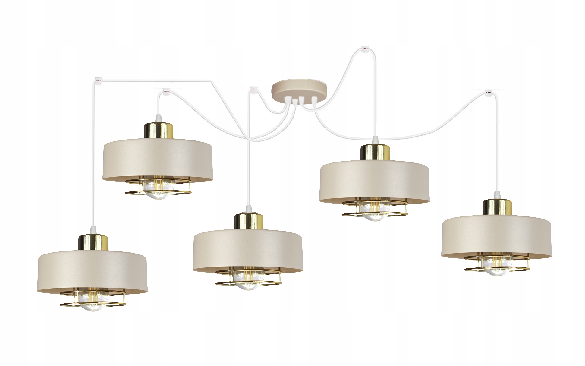 Lustr Paják Loft Spiro béžová stropní závěsná lampa do obývacího pokoje Led lampa
