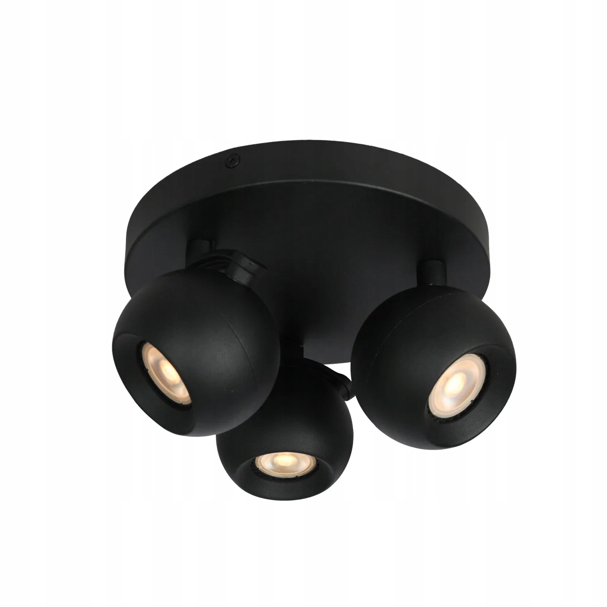 Stropní svítidlo Italux Lafin černá Ø22 cm 3xGU10 pohyblivé reflektory