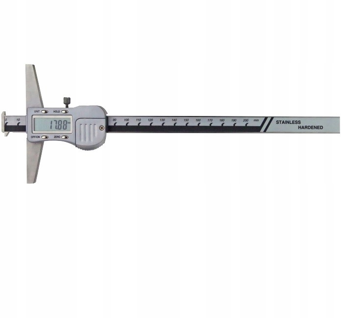 GŁĘBOKOŚCIOMIERZ Z HAKIEM MAGf-E 500 x 120 mm 0.01