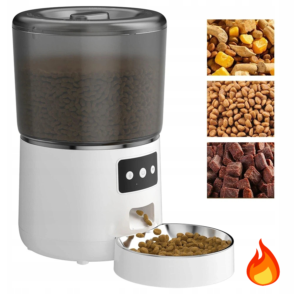 Podavač Miska 4L Wifi Automatický Kontrolujte Záznamy Krmení Z Dálky