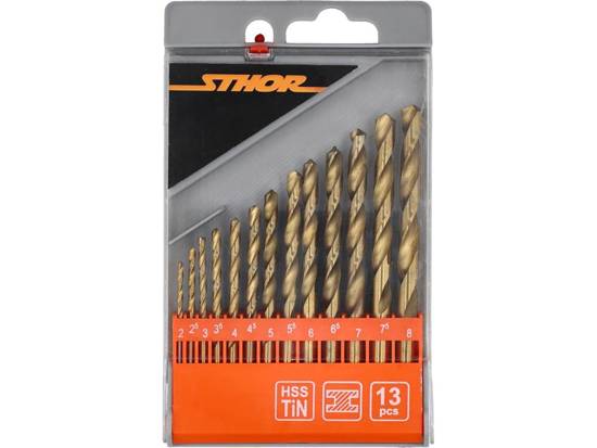 

Wiertła Do Metalu Tytan 13SZT 2-8MM Sthor 22310