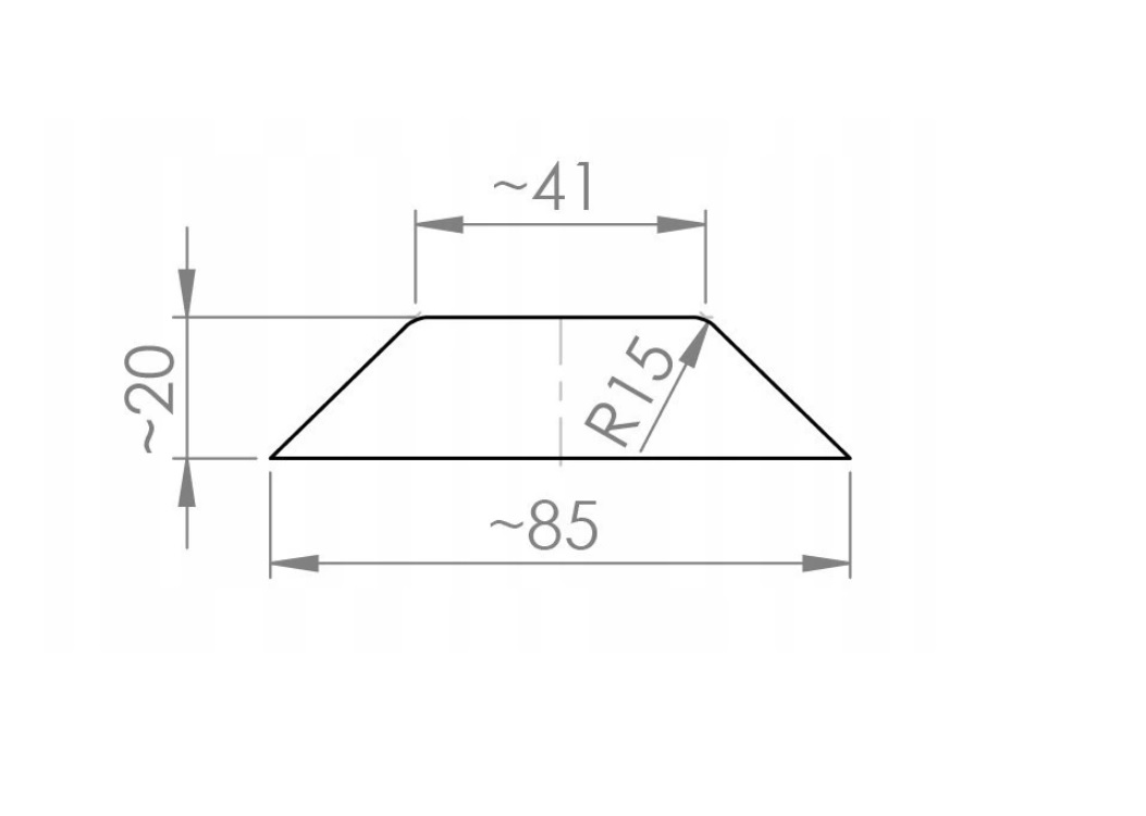 PRÓG DO BRAMY GARAŻOWEJ USZCZELKA PUR 20mm Szerokość 0.2 m