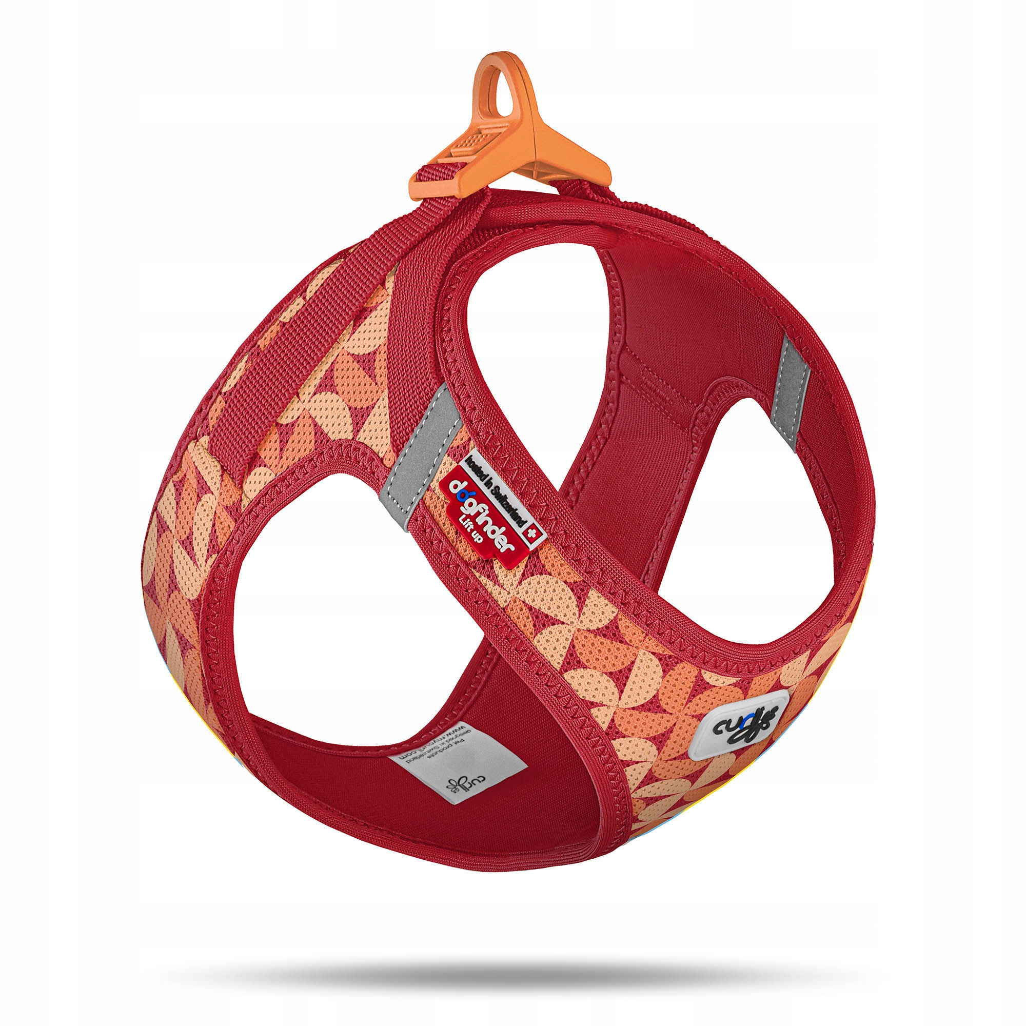Curli Szelki Clasp Air Mesh Semi Circle Red Xs