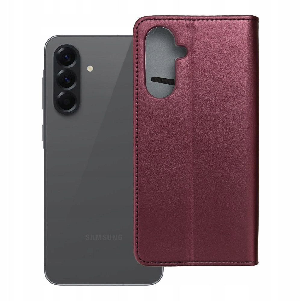 Oem Etui z klapką na Samsung A56 Smart Magneto burgundowe