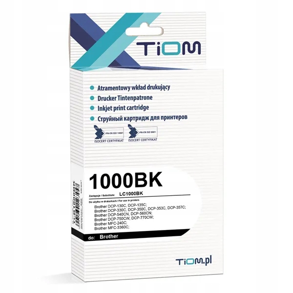 Tusz Tiom do Brother 1000BK LC1000BK 500 str. black