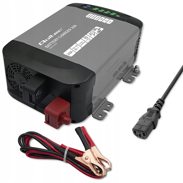 Nabíjačka usmerňovač Qoltec 20A 12V pre LiFePO4 Agm Gel Inteligentná 3-stupňová