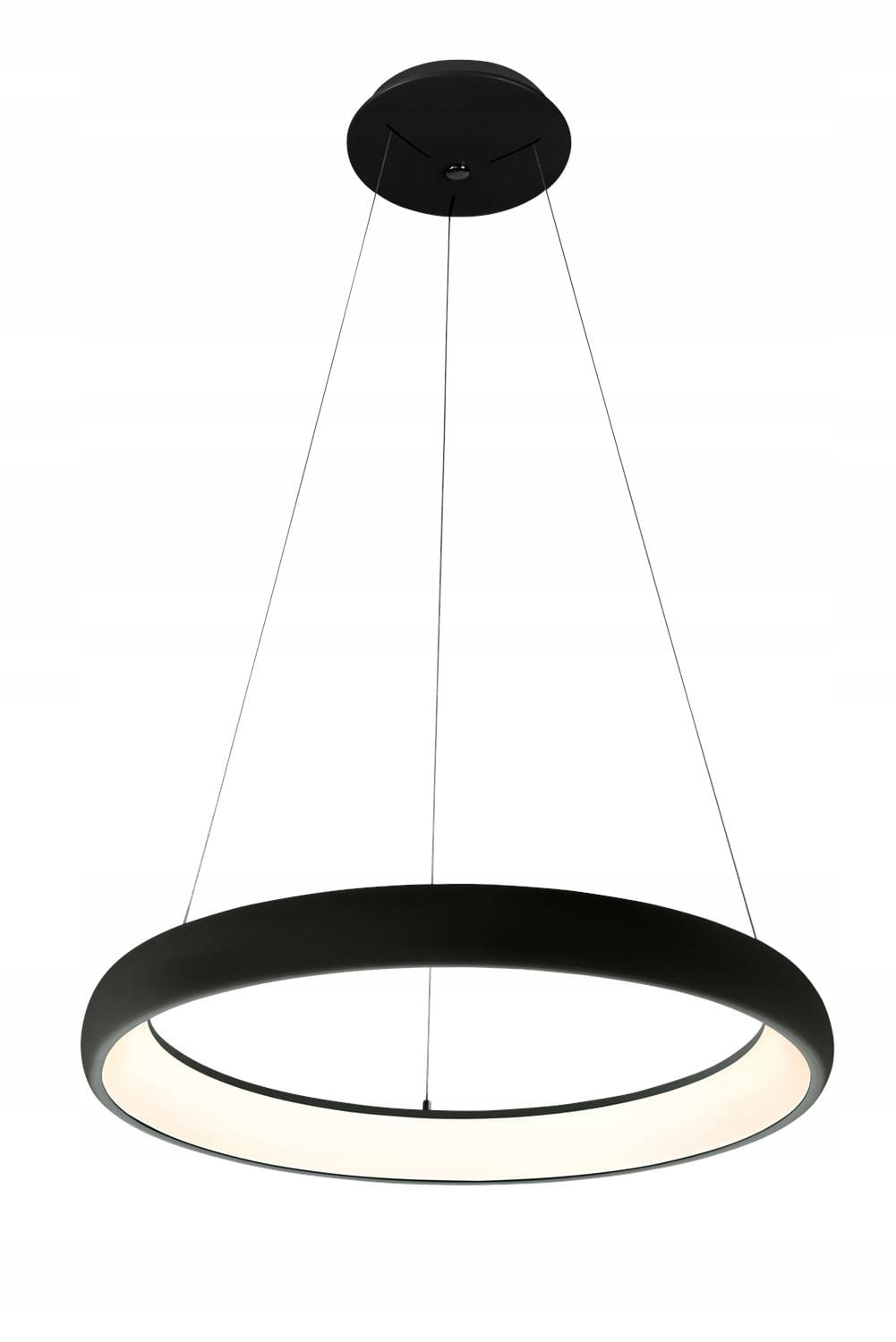 Lampa wisząca, świecący czarny pierścień 61cm Cct pilot 50W Led AZzardo