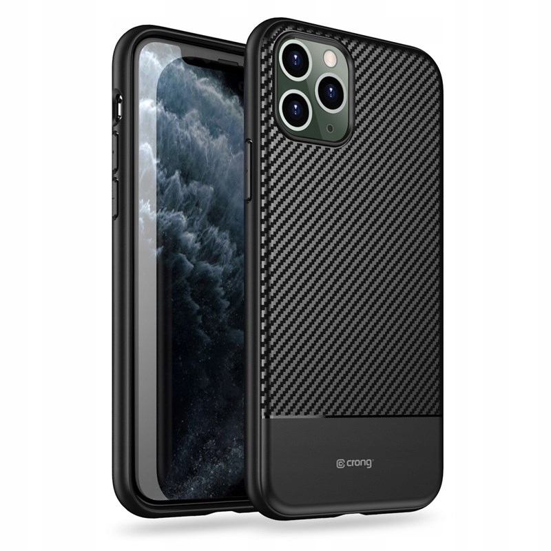 

Crong Prestige Carbon Czarne Etui do iPhone 11 Pro