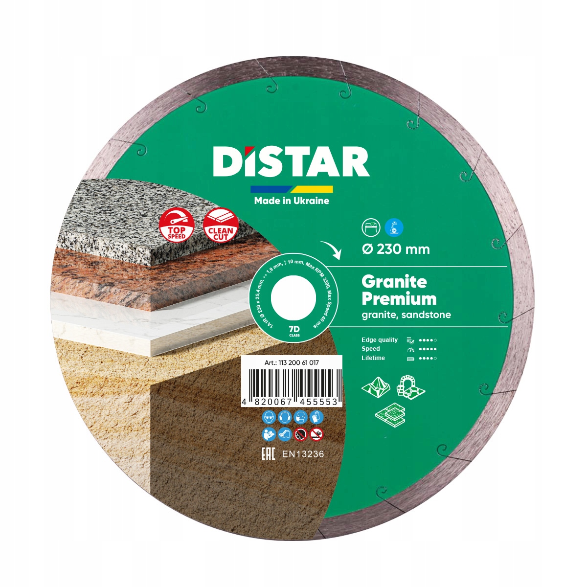 

Tarcza Diamentowa Distar 230x1,9x10x25,4 Granit Pr