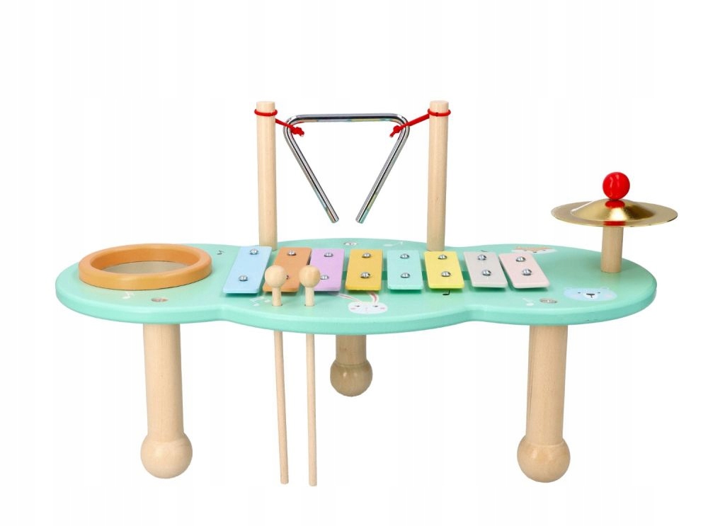AdamToys Musikspielzeug Tiere Lerntisch Spieltisch 4in1 Musikinstrument Kinder Musik-Set — 9